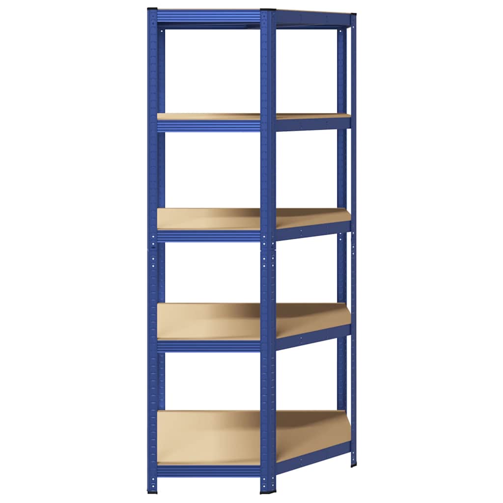 Hoekrek 5-laags staal en bewerkt hout blauw is nu te koop bij PeponiXL, paradijselijk wonen!