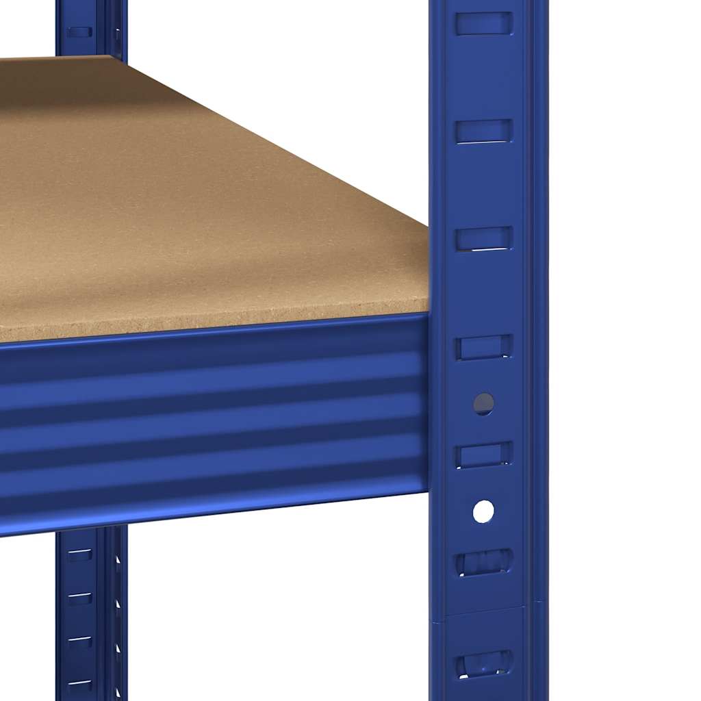 Hoekrek 5-laags staal en bewerkt hout blauw is nu te koop bij PeponiXL, paradijselijk wonen!