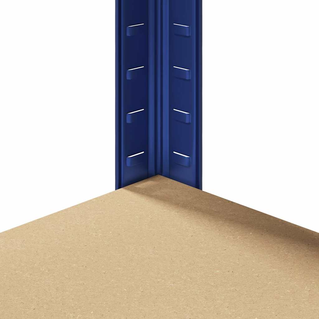 Hoekrek 5-laags staal en bewerkt hout blauw is nu te koop bij PeponiXL, paradijselijk wonen!