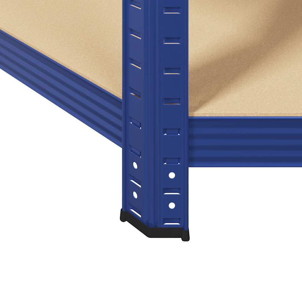 Hoekrek 5-laags staal en bewerkt hout blauw is nu te koop bij PeponiXL, paradijselijk wonen!