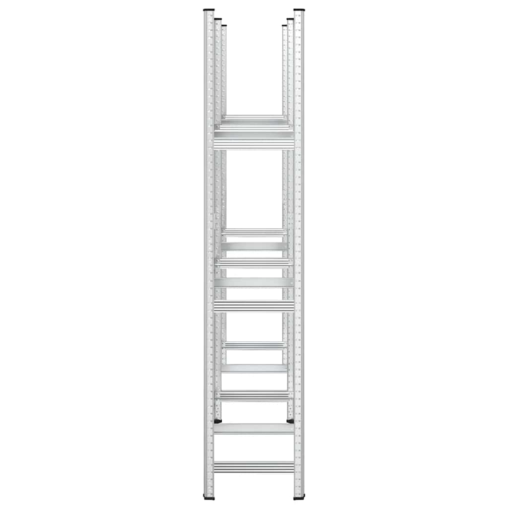 3-laags bandenrekken 2 st 110x40x200 cm staal zilverkleurig