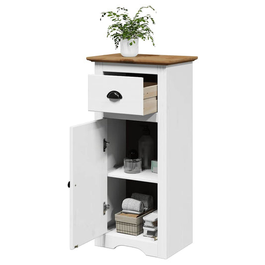 Badkamerkast BODO 44x30x90 cm wit en bruin is nu te koop bij PeponiXL, paradijselijk wonen!