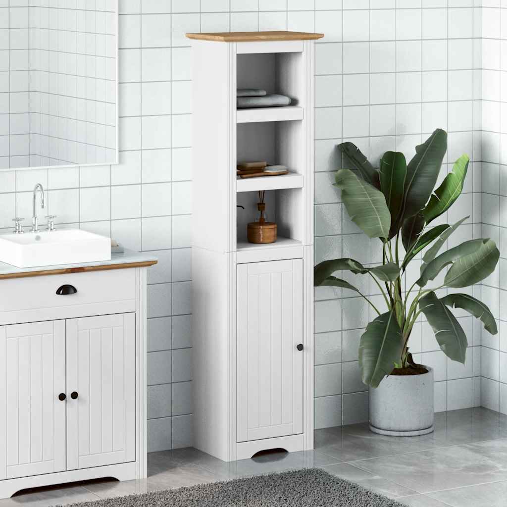 Badkamerkast BODO 44x30x160 cm wit en bruin is nu te koop bij PeponiXL, paradijselijk wonen!