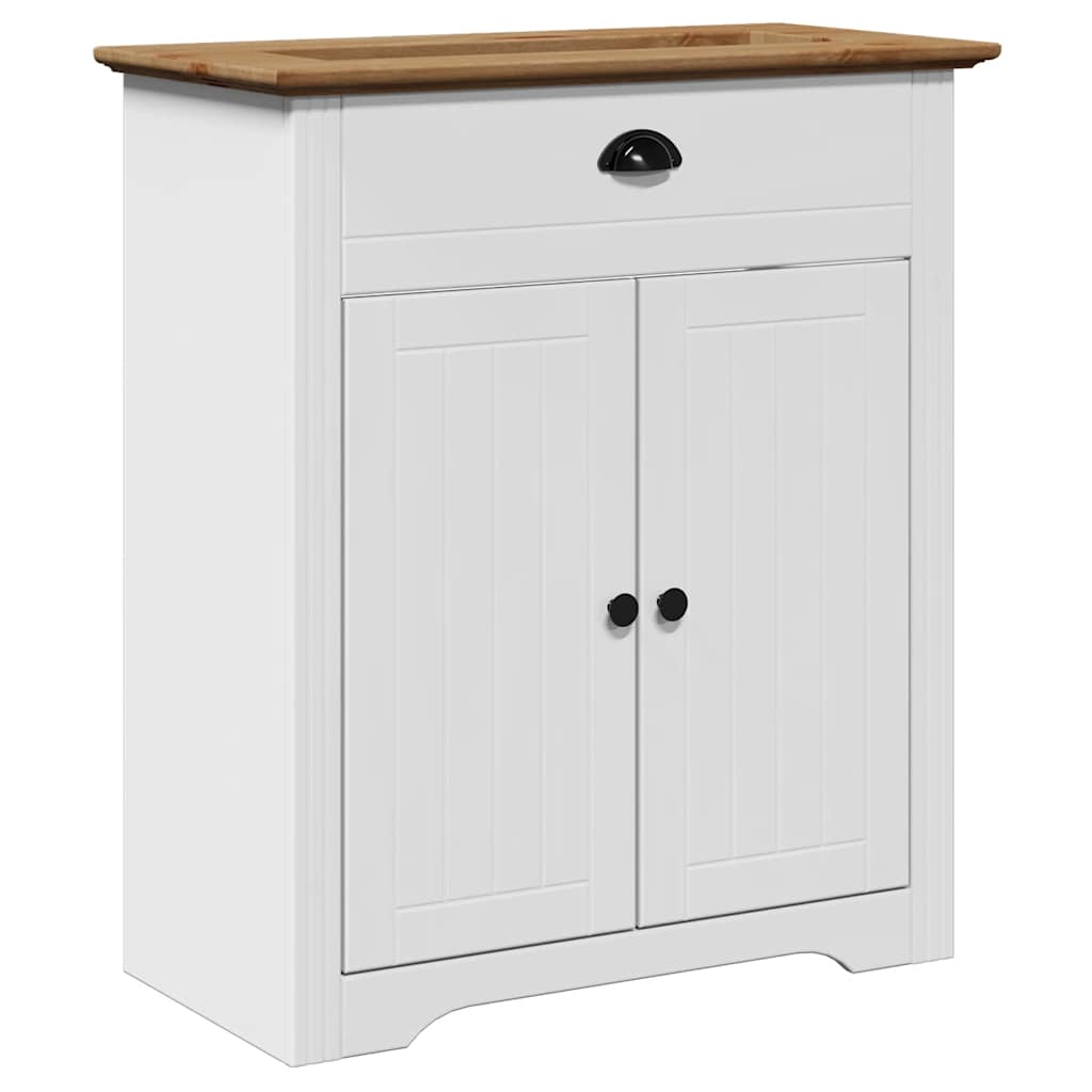 Wastafelkast BODO 70x35x80 cm wit en bruin is nu te koop bij PeponiXL, paradijselijk wonen!