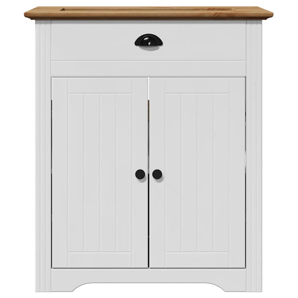 Wastafelkast BODO 70x35x80 cm wit en bruin is nu te koop bij PeponiXL, paradijselijk wonen!