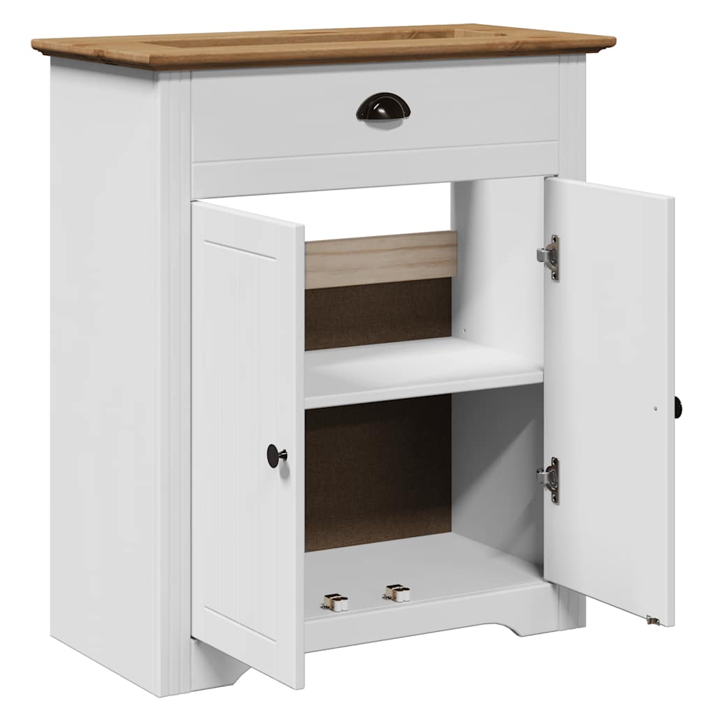 Wastafelkast BODO 70x35x80 cm wit en bruin is nu te koop bij PeponiXL, paradijselijk wonen!