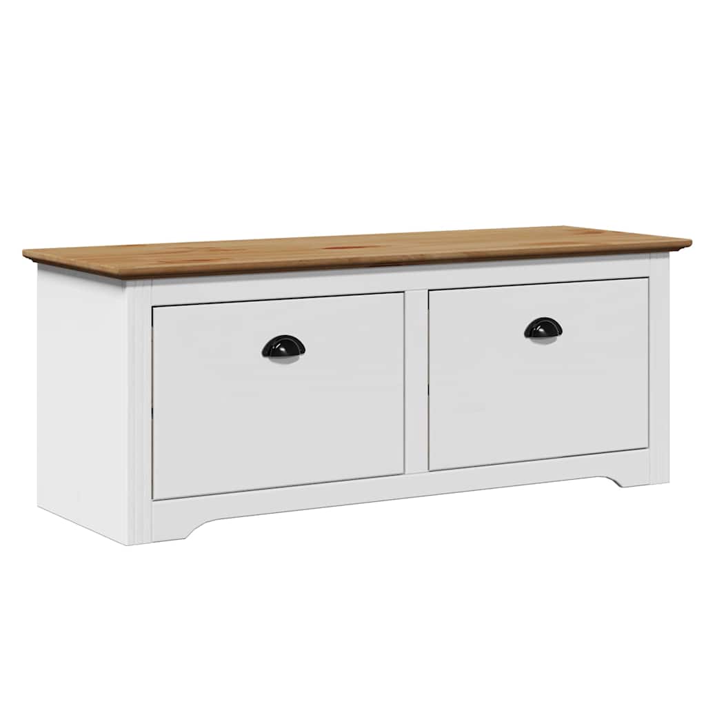 Gangbank BODO 114x40x45 cm wit en bruin is nu te koop bij PeponiXL, paradijselijk wonen!