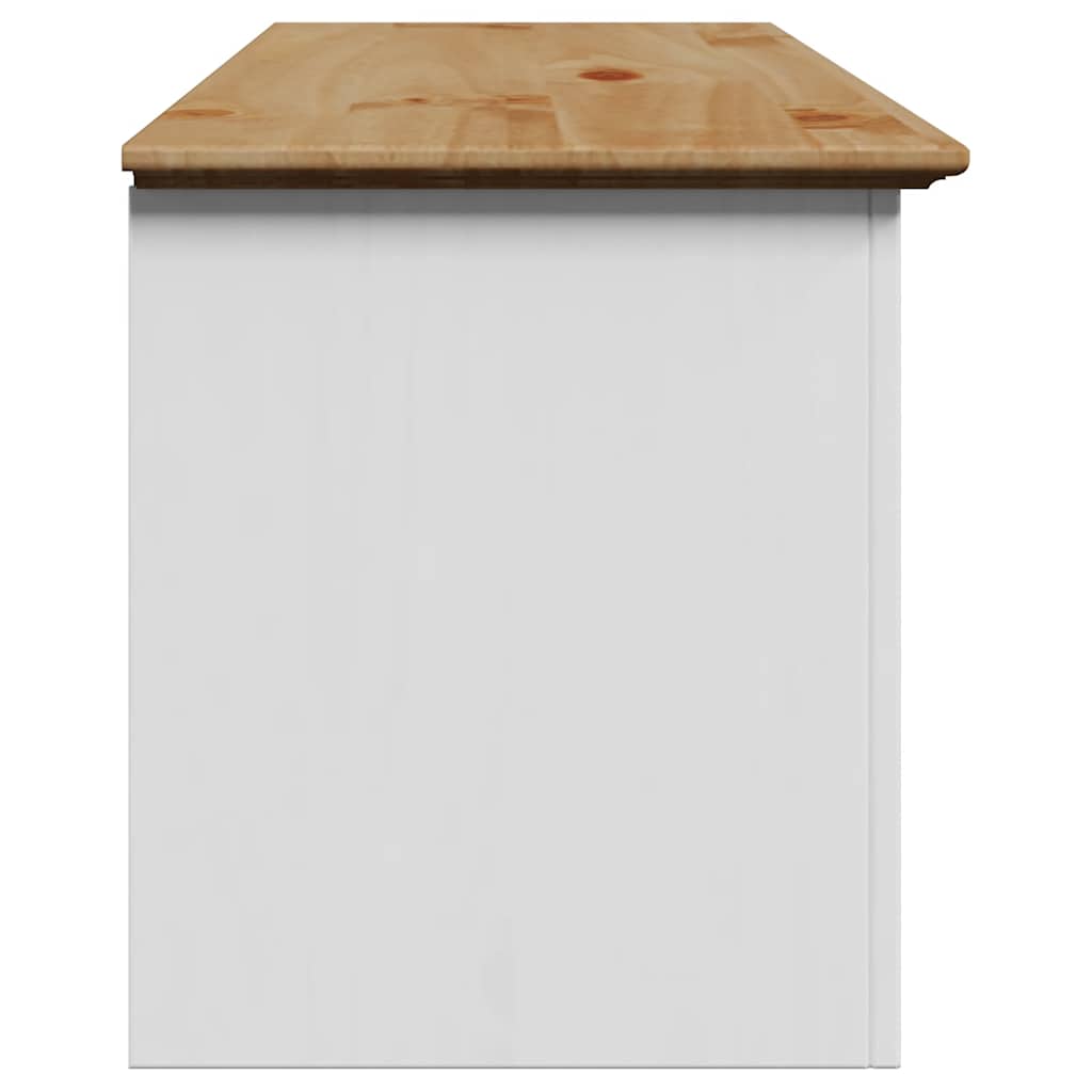 Gangbank BODO 114x40x45 cm wit en bruin is nu te koop bij PeponiXL, paradijselijk wonen!