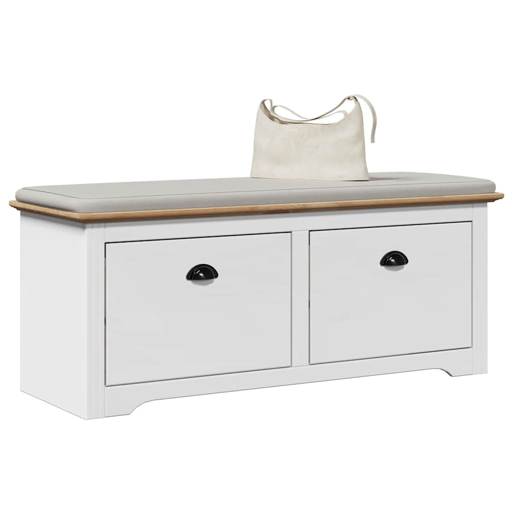 Gangbank BODO 114x40x45 cm wit en bruin is nu te koop bij PeponiXL, paradijselijk wonen!