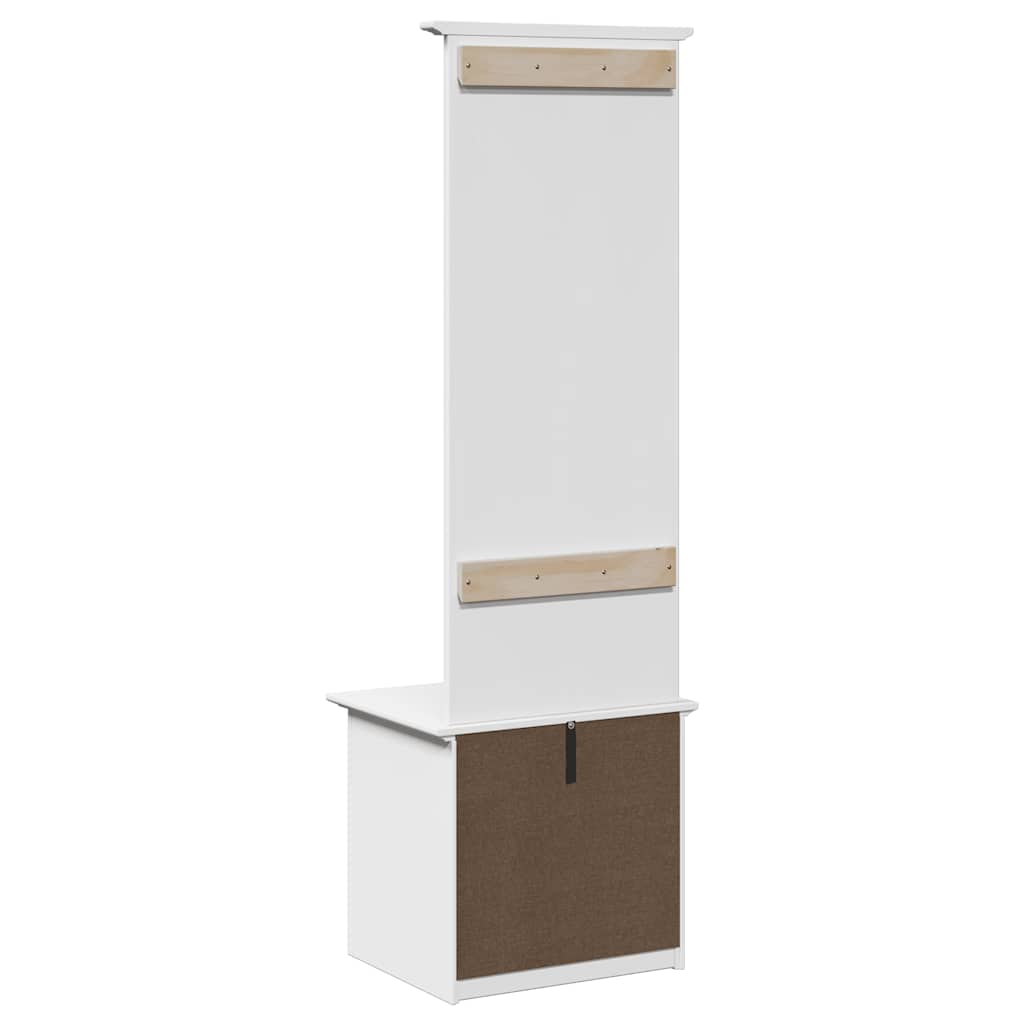 Gangkast met haken BODO 50x40x157 cm wit is nu te koop bij PeponiXL, paradijselijk wonen!