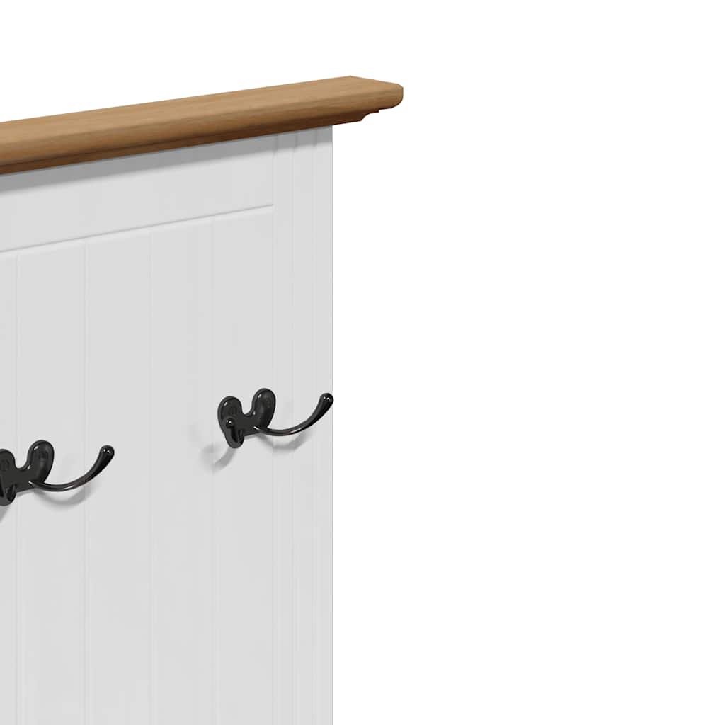 Gangkast met haken BODO 50x40x157 cm wit en bruin is nu te koop bij PeponiXL, paradijselijk wonen!