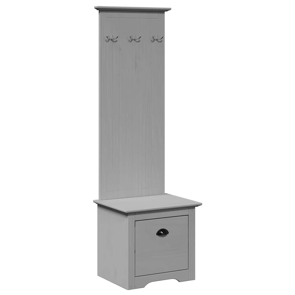 Gangkast met haken BODO 50x40x157 cm grijs is nu te koop bij PeponiXL, paradijselijk wonen!