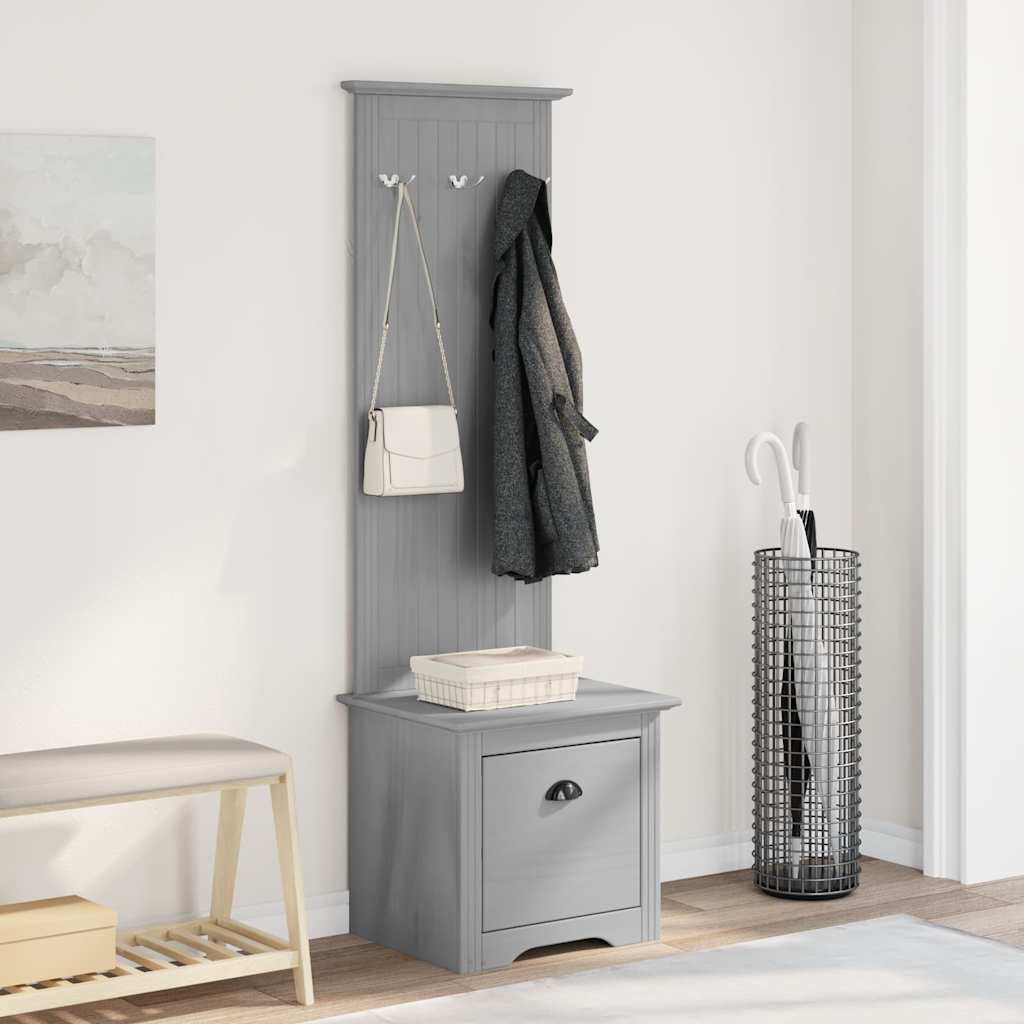 Gangkast met haken BODO 50x40x157 cm grijs is nu te koop bij PeponiXL, paradijselijk wonen!
