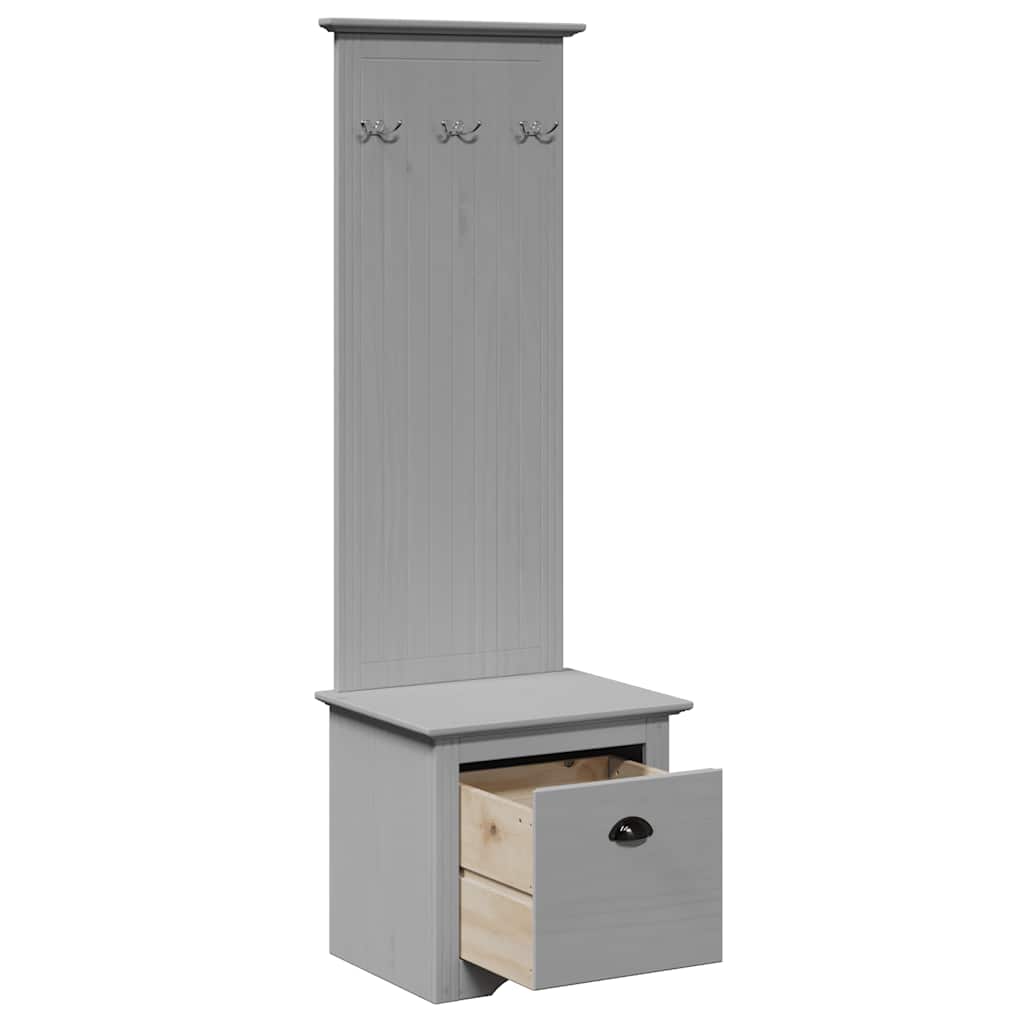 Gangkast met haken BODO 50x40x157 cm grijs is nu te koop bij PeponiXL, paradijselijk wonen!