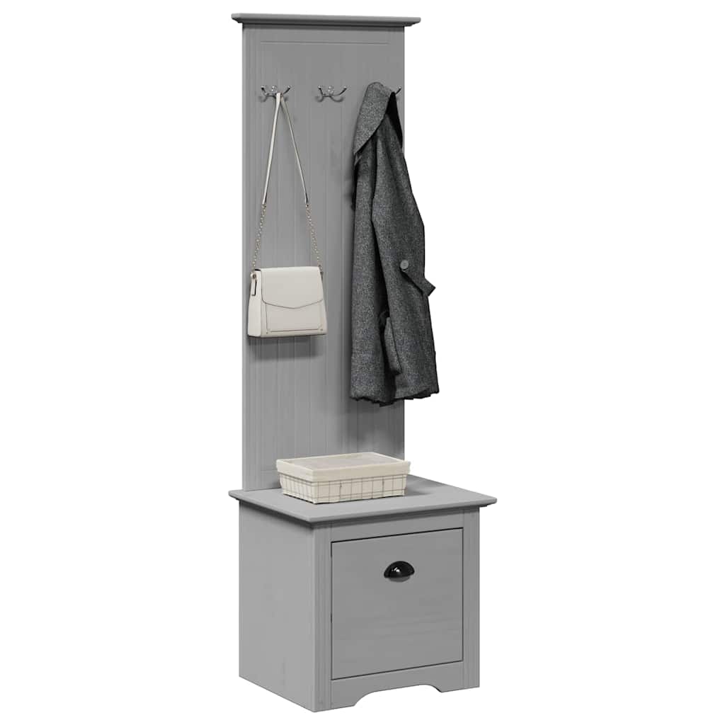 Gangkast met haken BODO 50x40x157 cm grijs is nu te koop bij PeponiXL, paradijselijk wonen!