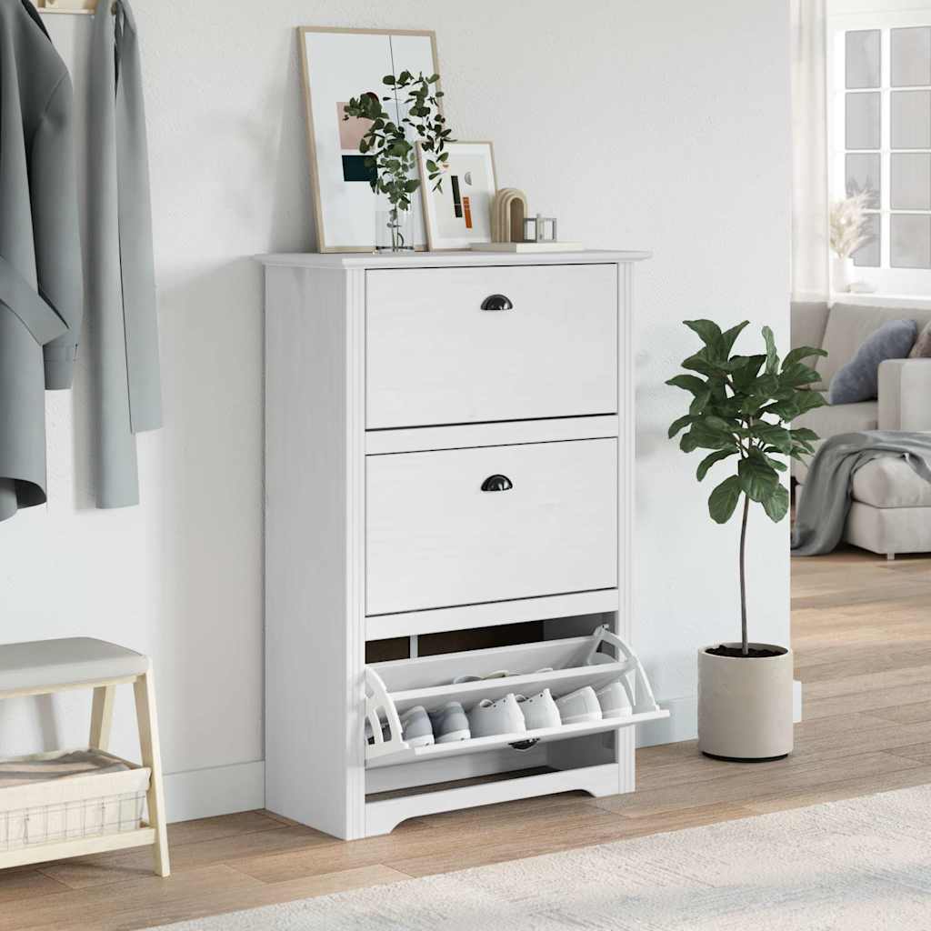 Schoenenrek BODO 80x35x118 cm wit is nu te koop bij PeponiXL, paradijselijk wonen!