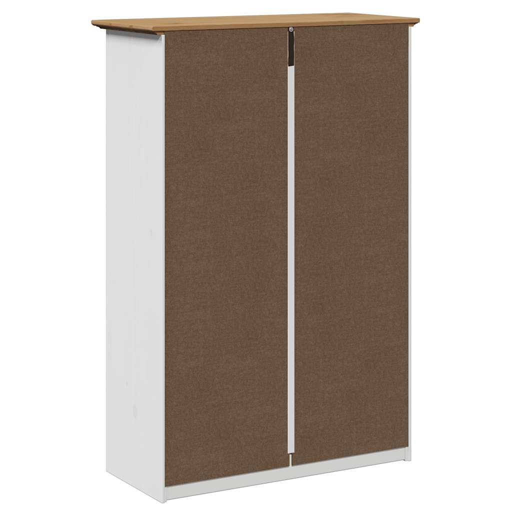 Schoenenrek BODO 80x35x118 cm wit en bruin is nu te koop bij PeponiXL, paradijselijk wonen!