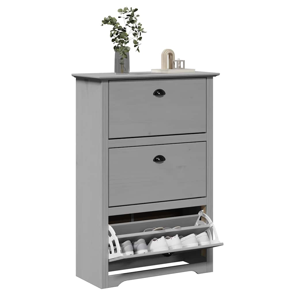Schoenenrek BODO 80x35x118 cm grijs is nu te koop bij PeponiXL, paradijselijk wonen!