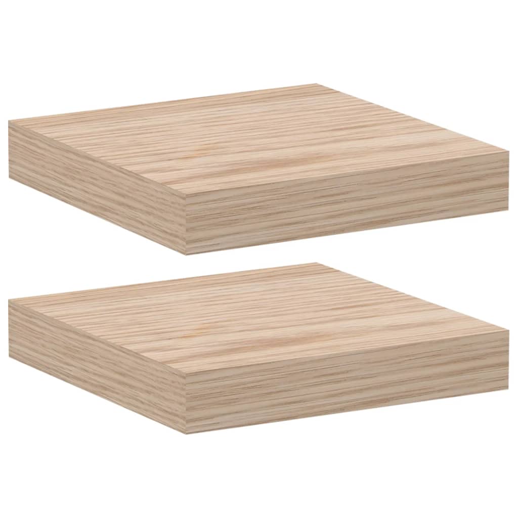 Wandschapppen 2 st 23x23,5x4 cm bewerkt hout is nu te koop bij PeponiXL, paradijselijk wonen!
