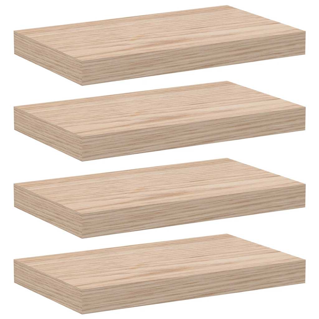 Wandschapppen 4 st 40x23,5x4 cm bewerkt hout is nu te koop bij PeponiXL, paradijselijk wonen!