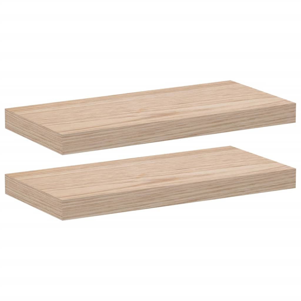 Wandschapppen 2 st 50x23,5x4 cm bewerkt hout is nu te koop bij PeponiXL, paradijselijk wonen!