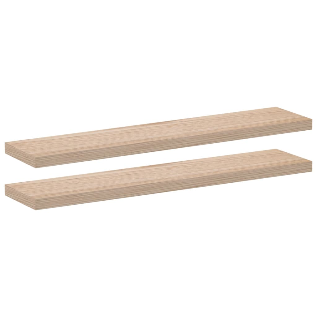 Wandschapppen 2 st 110x23,5x4 cm bewerkt hout is nu te koop bij PeponiXL, paradijselijk wonen!