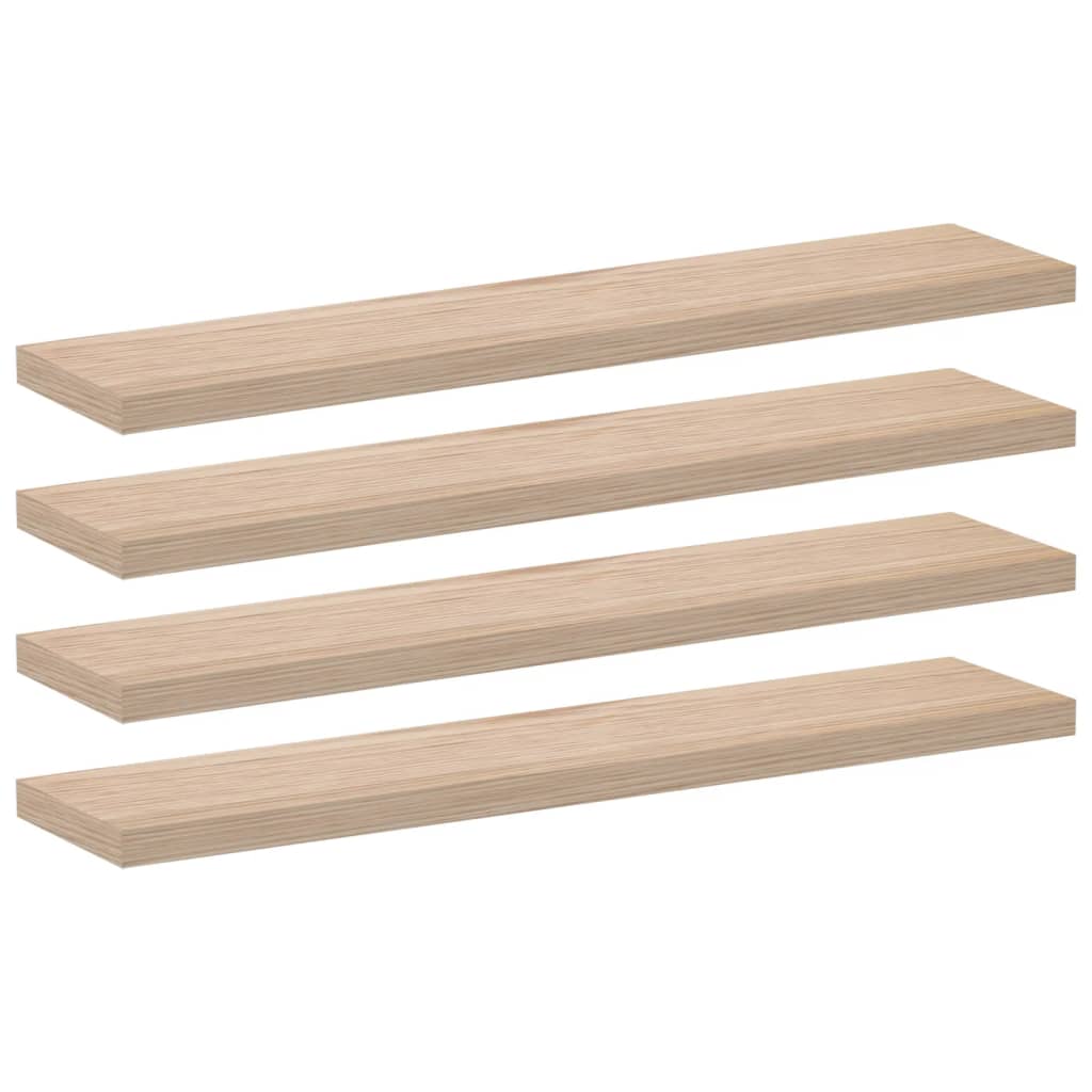 Wandschapppen 4 st 110x23,5x4 cm bewerkt hout is nu te koop bij PeponiXL, paradijselijk wonen!