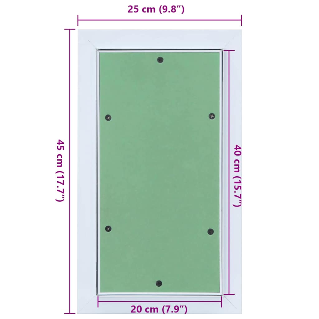 Toegangs paneel Groen en Zilver 25 x 45 cm