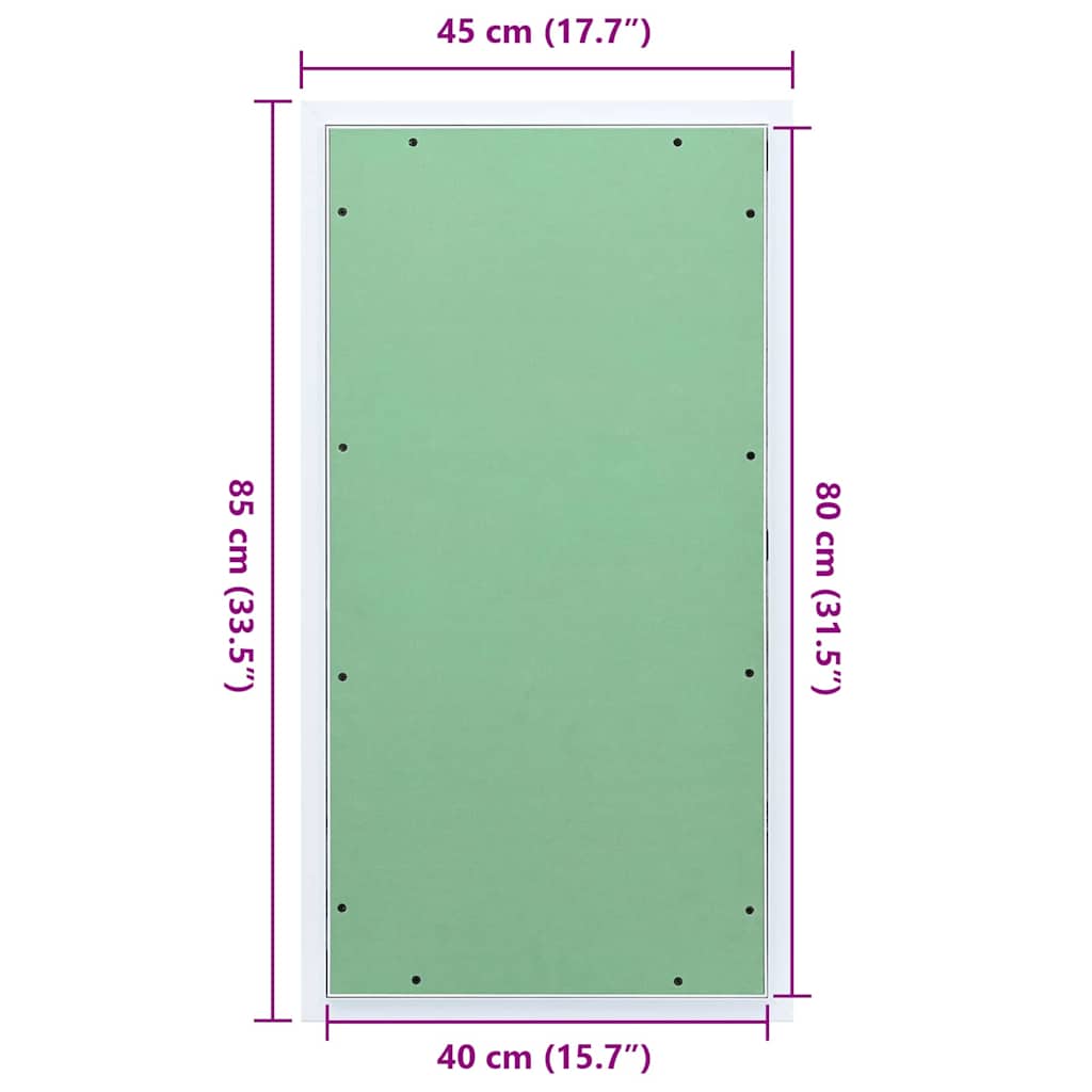 Toegangs paneel Groen en Zilver 45 x 85 cm