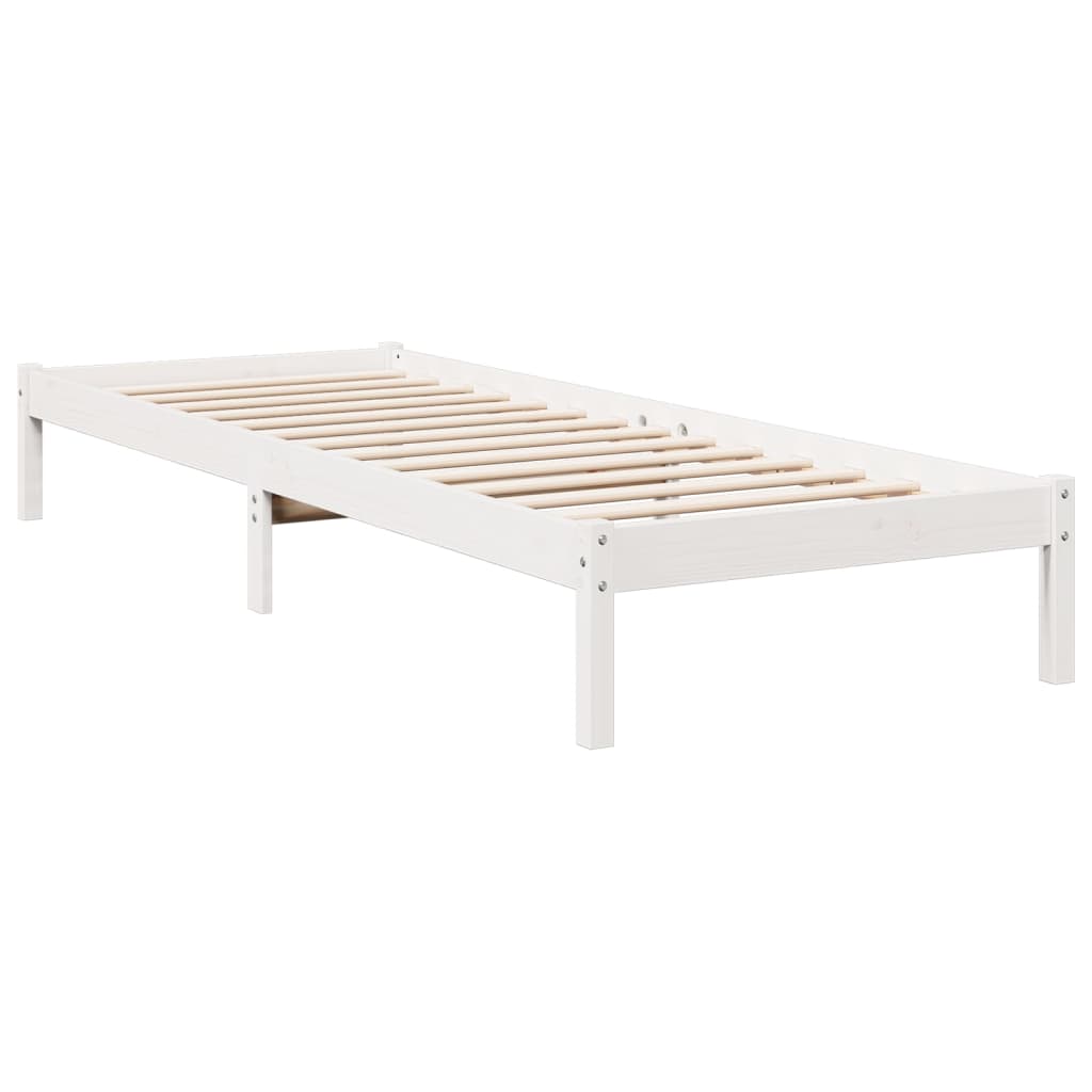 Bedframe extra lang zonder matras grenenhout wit 80x210 cm is nu te koop bij PeponiXL, paradijselijk wonen!