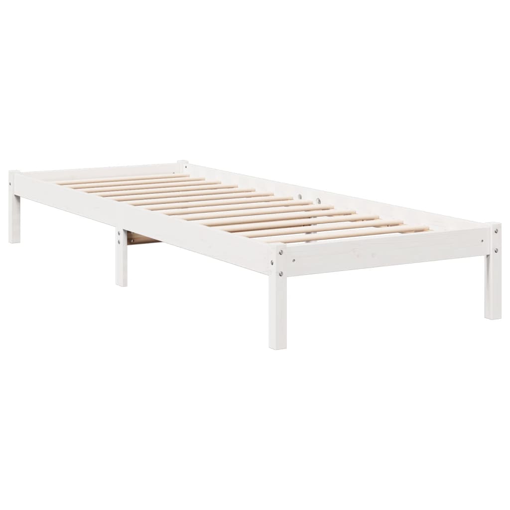 Bedframe extra lang zonder matras grenenhout wit 80x210 cm is nu te koop bij PeponiXL, paradijselijk wonen!