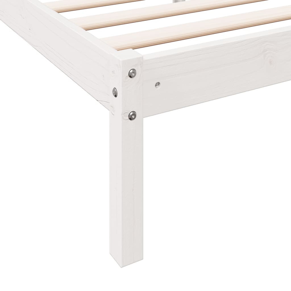 Bedframe extra lang zonder matras grenenhout wit 80x210 cm is nu te koop bij PeponiXL, paradijselijk wonen!