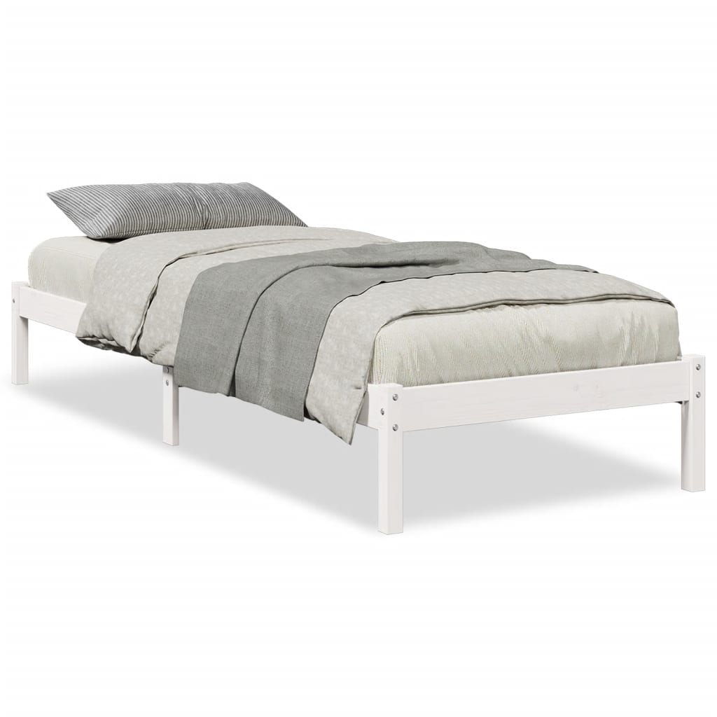 Bedframe extra lang zonder matras grenenhout wit 90x210 cm is nu te koop bij PeponiXL, paradijselijk wonen!