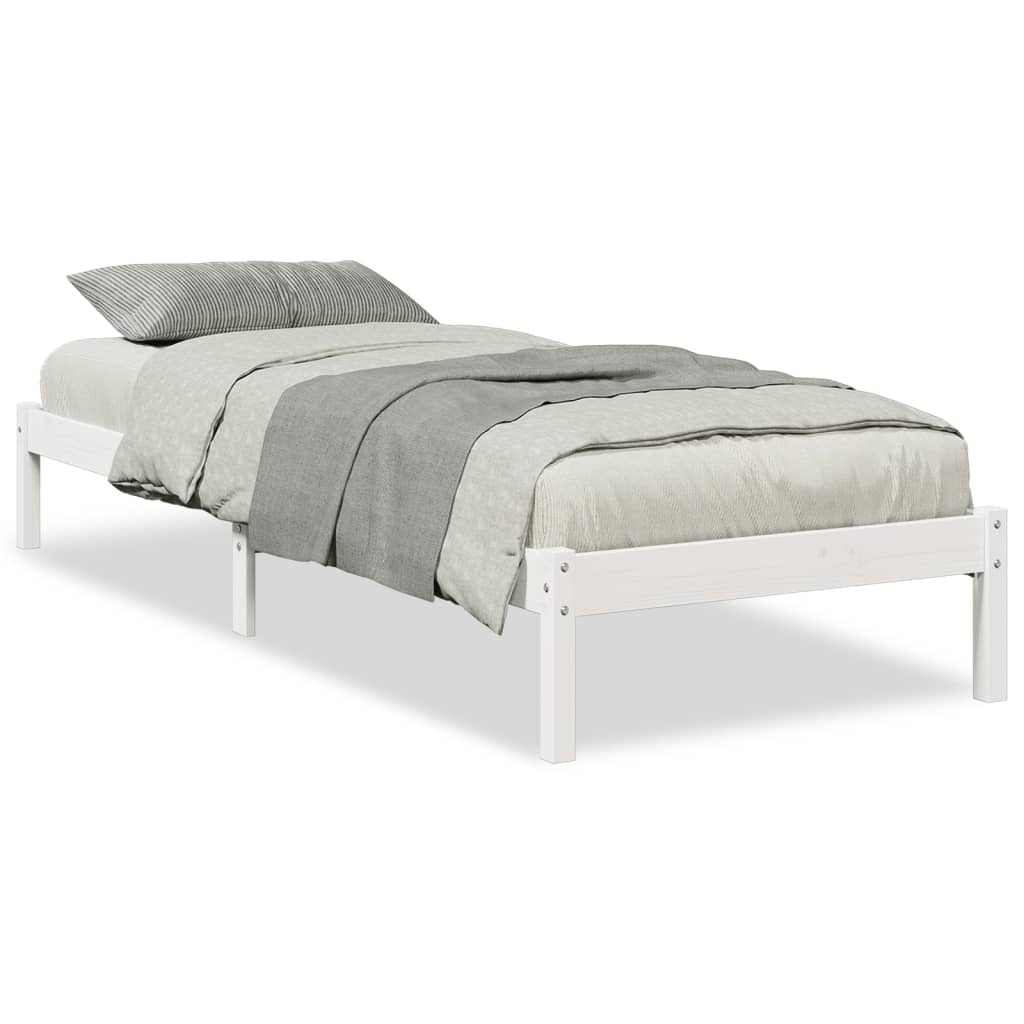Bedframe extra lang zonder matras grenenhout wit 100x210 cm is nu te koop bij PeponiXL, paradijselijk wonen!