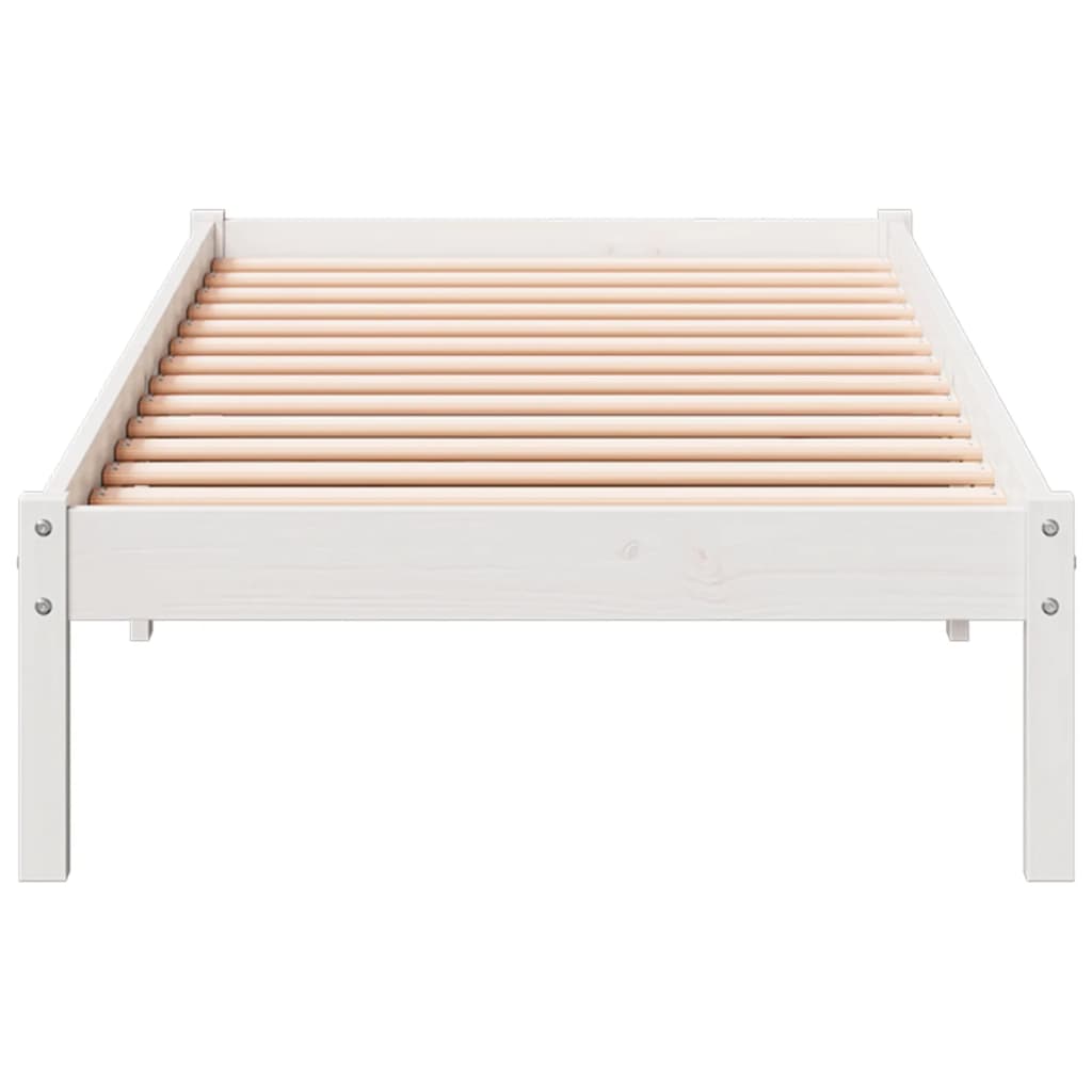 Bedframe extra lang zonder matras grenenhout wit 100x210 cm is nu te koop bij PeponiXL, paradijselijk wonen!
