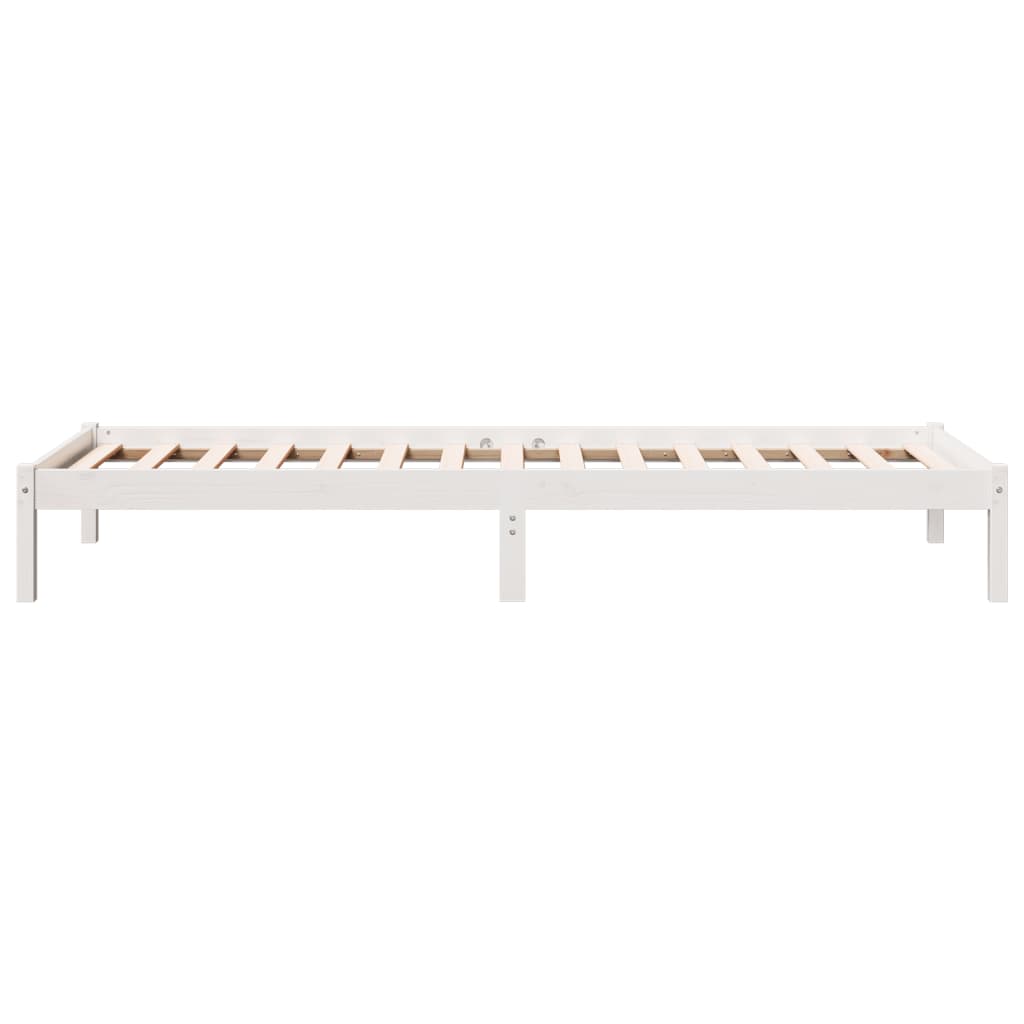 Bedframe extra lang zonder matras grenenhout wit 100x210 cm is nu te koop bij PeponiXL, paradijselijk wonen!