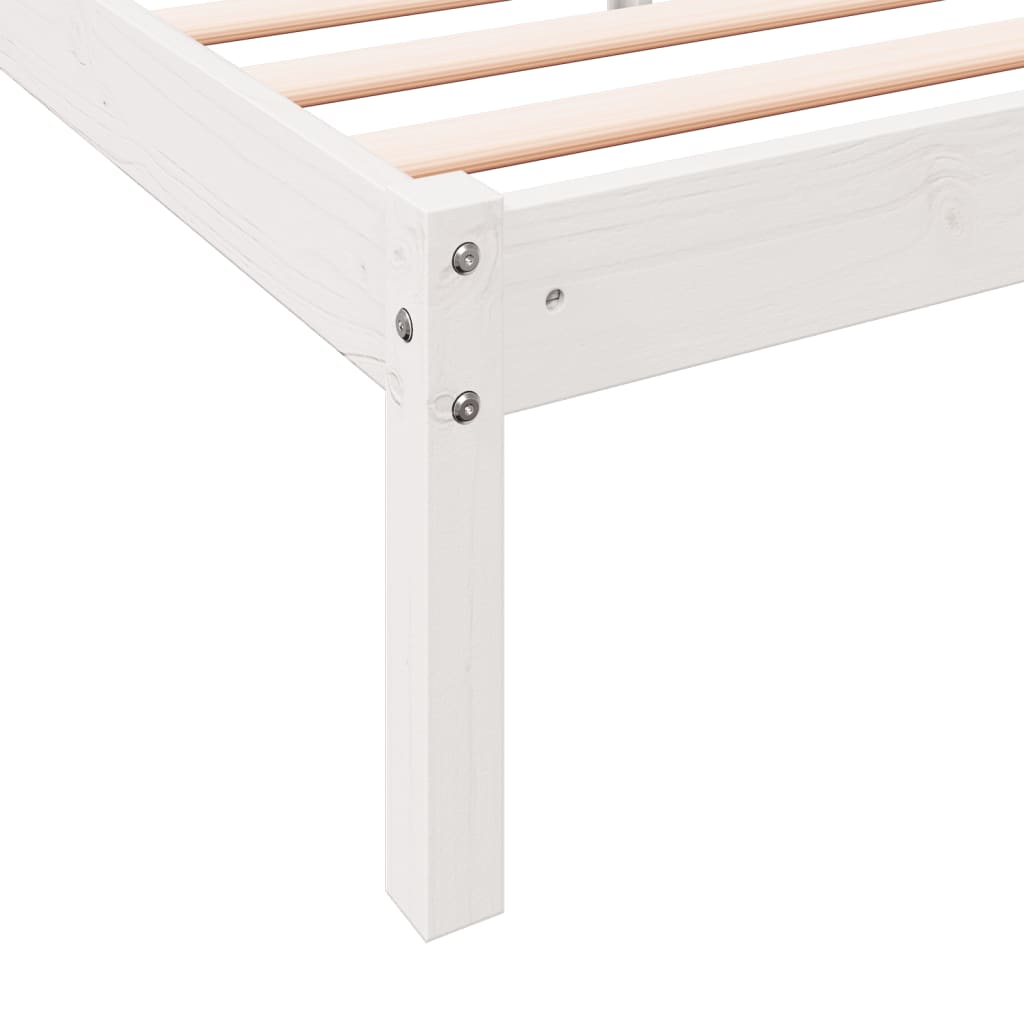 Bedframe extra lang zonder matras grenenhout wit 100x210 cm is nu te koop bij PeponiXL, paradijselijk wonen!