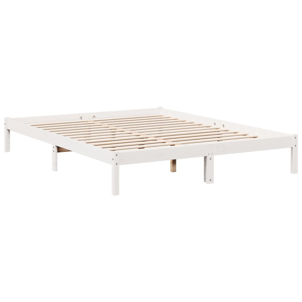 Bedframe extra lang zonder matras grenenhout wit 140x210 cm is nu te koop bij PeponiXL, paradijselijk wonen!