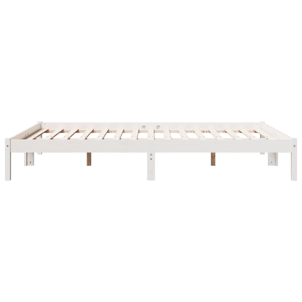 Bedframe extra lang zonder matras grenenhout wit 140x210 cm is nu te koop bij PeponiXL, paradijselijk wonen!