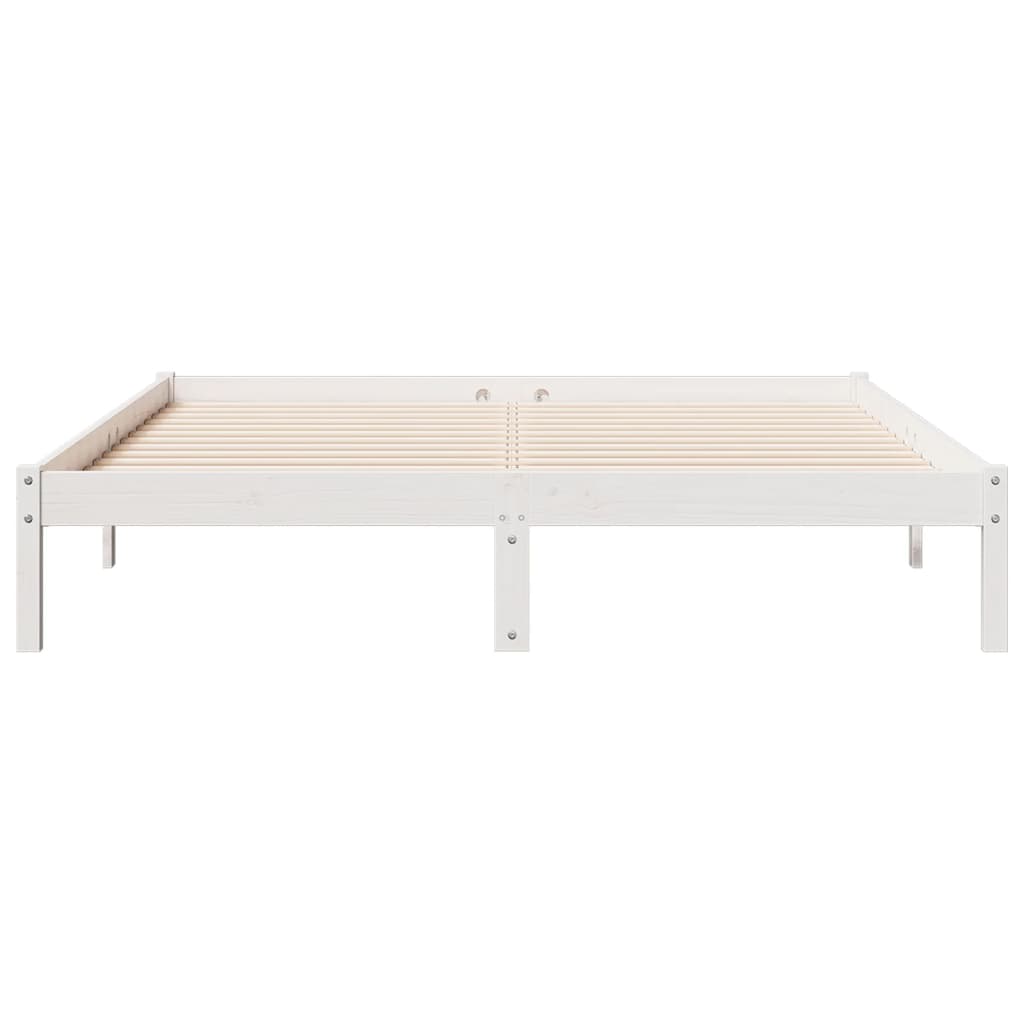 Bedframe extra lang zonder matras grenenhout wit 160x210 cm is nu te koop bij PeponiXL, paradijselijk wonen!