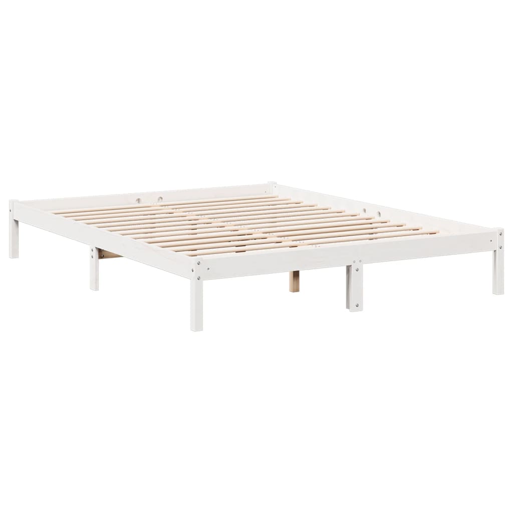 Bedframe extra lang zonder matras grenenhout wit 160x210 cm is nu te koop bij PeponiXL, paradijselijk wonen!