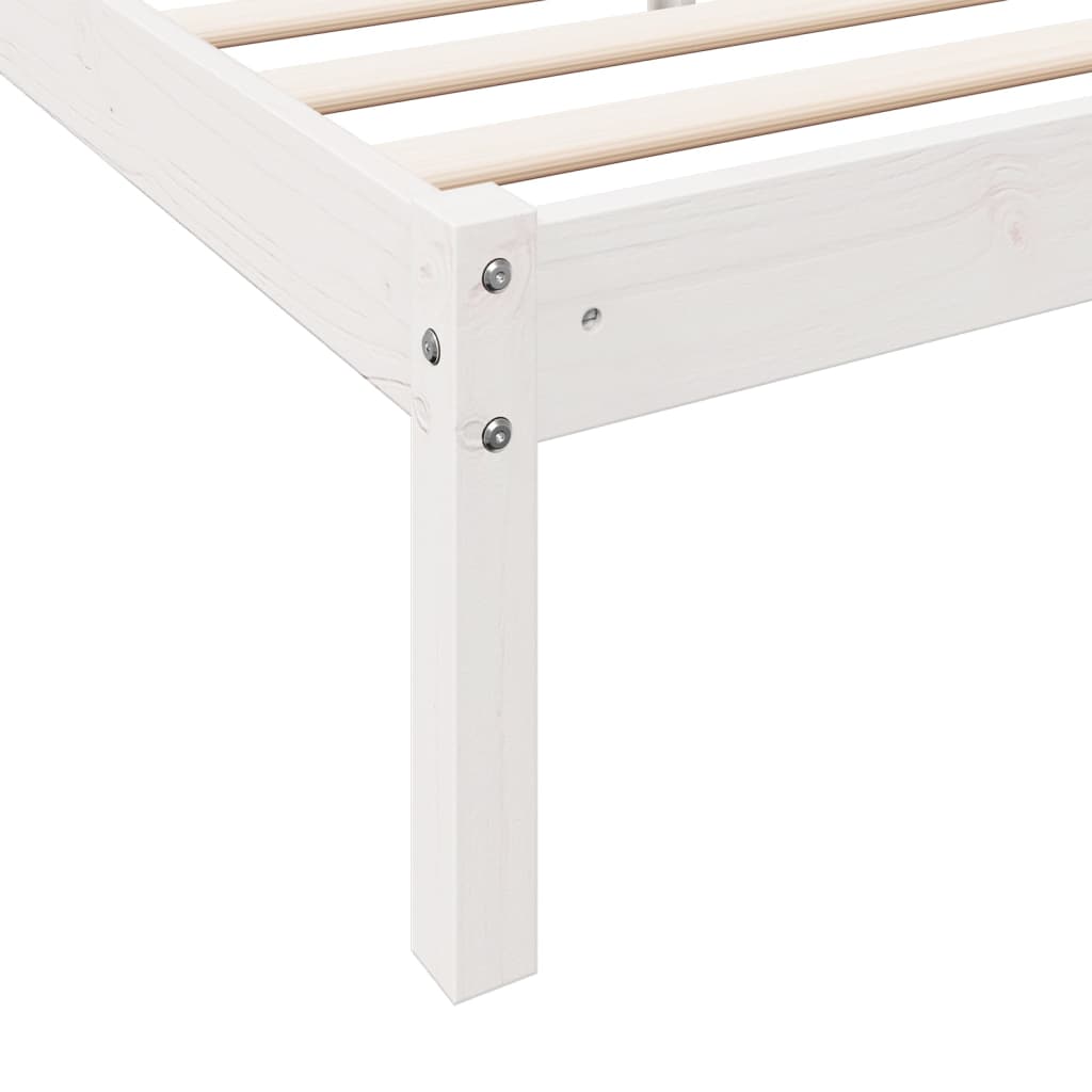 Bedframe extra lang zonder matras grenenhout wit 80x220 cm is nu te koop bij PeponiXL, paradijselijk wonen!