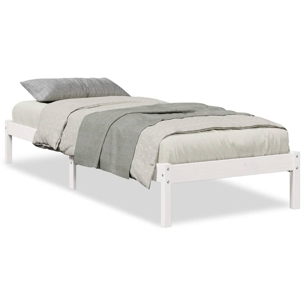 Bedframe extra lang zonder matras grenenhout wit 90x220 cm is nu te koop bij PeponiXL, paradijselijk wonen!