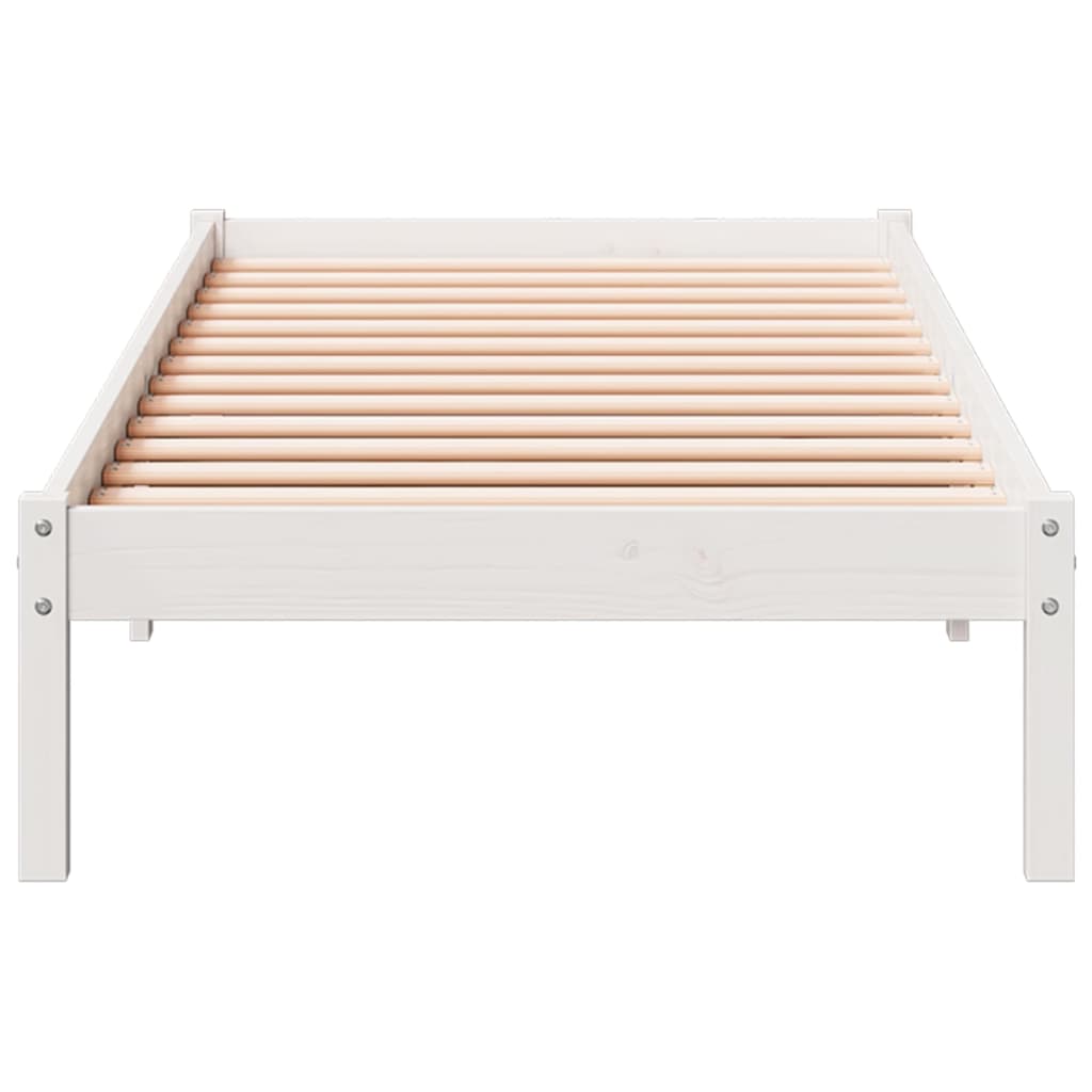 Bedframe extra lang zonder matras grenenhout wit 90x220 cm is nu te koop bij PeponiXL, paradijselijk wonen!