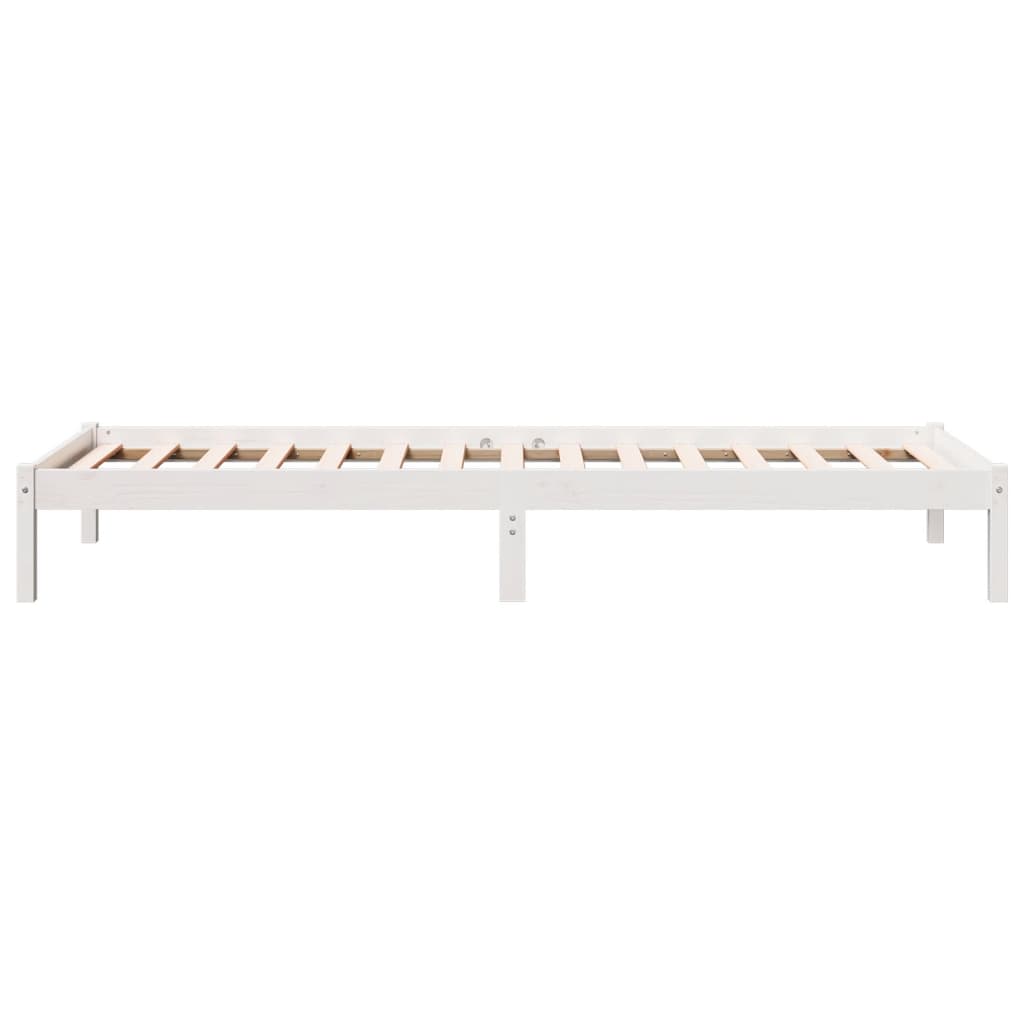 Bedframe extra lang zonder matras grenenhout wit 90x220 cm is nu te koop bij PeponiXL, paradijselijk wonen!
