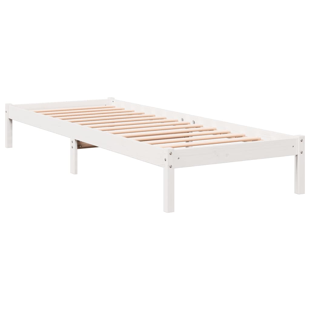 Bedframe extra lang zonder matras grenenhout wit 90x220 cm is nu te koop bij PeponiXL, paradijselijk wonen!