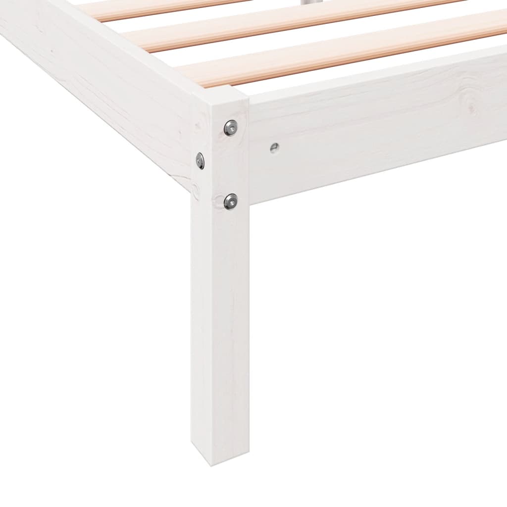 Bedframe extra lang zonder matras grenenhout wit 90x220 cm is nu te koop bij PeponiXL, paradijselijk wonen!