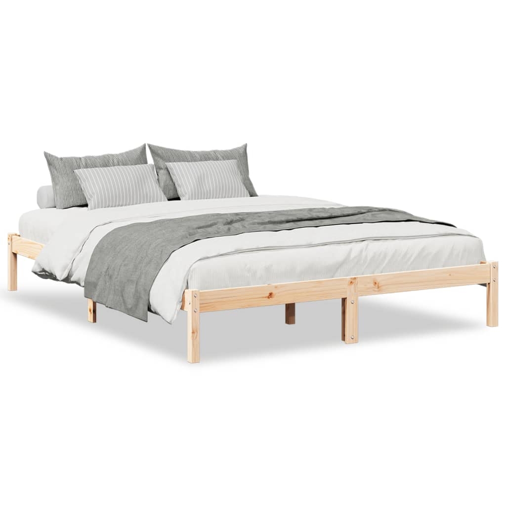 Bedframe extra lang zonder matras massief grenenhout 140x220 cm is nu te koop bij PeponiXL, paradijselijk wonen!
