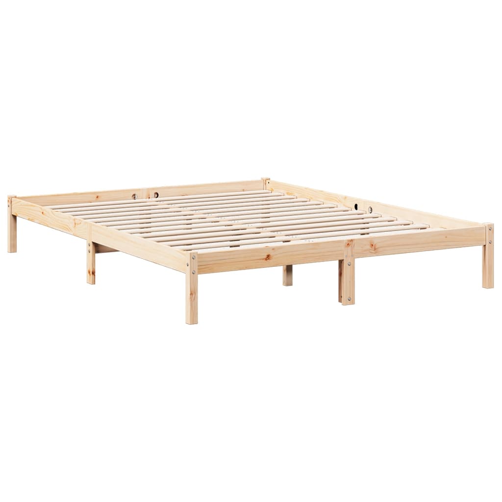 Bedframe extra lang zonder matras massief grenenhout 140x220 cm is nu te koop bij PeponiXL, paradijselijk wonen!