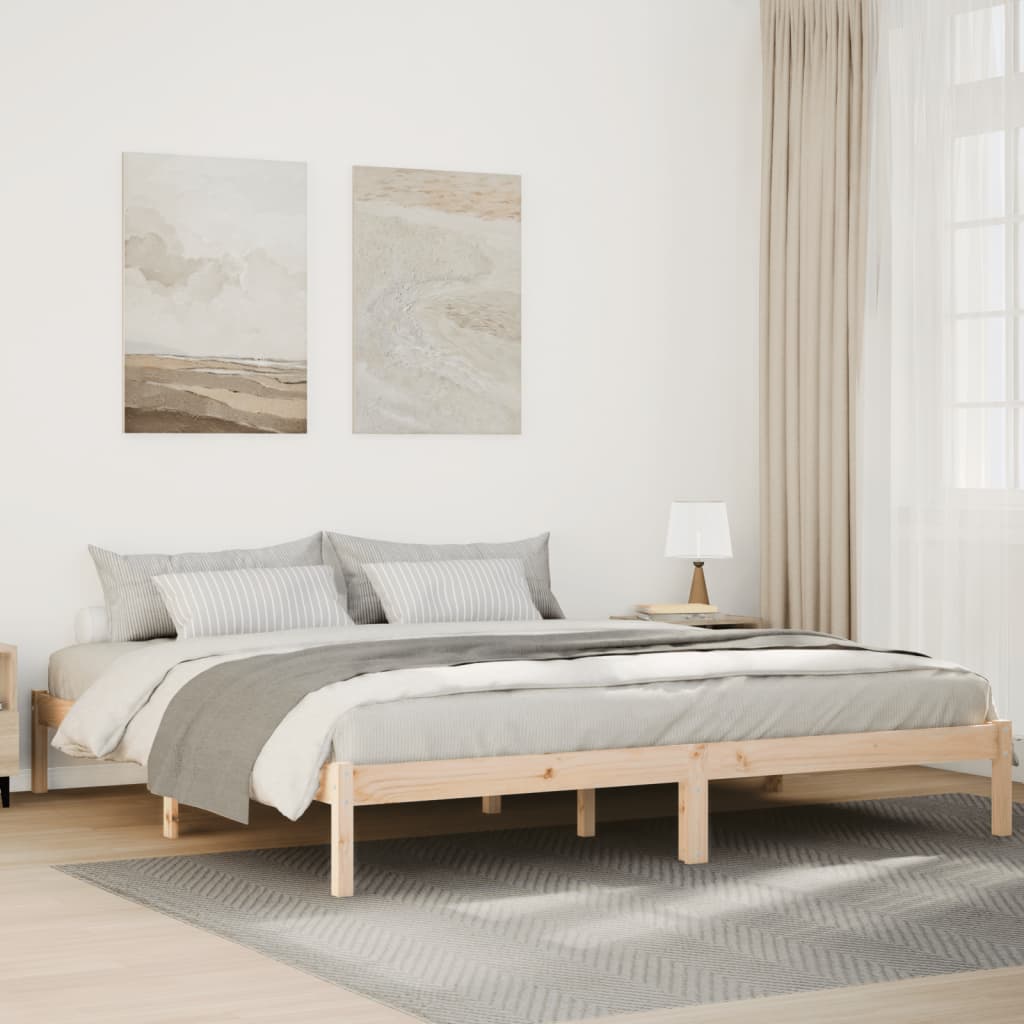 Bedframe extra lang zonder matras massief grenenhout 180x220 cm is nu te koop bij PeponiXL, paradijselijk wonen!